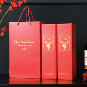 高档红酒包装礼盒双支空盒2只袋子葡萄酒礼品袋红酒手提袋包装袋