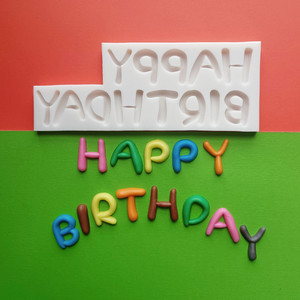 2023款英文字母生日快乐翻糖巧克力蛋糕硅胶模具网红字母蛋糕装饰