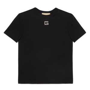 【DeLuxe】Gucci古驰 24SS03 女士徽标水晶细节休闲短袖T恤748287