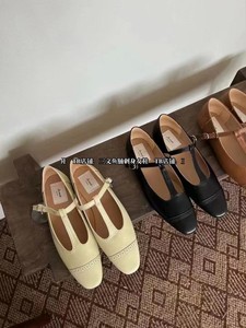 CHIC2024NEW SPRING：韩国春季复古提花接拼宣头低跟精致秀气单鞋