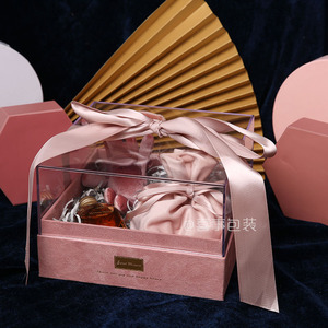 伴娘伴手礼盒子透明亚克力空盒护士节节礼品盒仪式感生日礼物盒