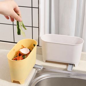 台面厨余干湿垃圾滤水垃圾桶家庭用厨房迷你杂物桶沥水筐收纳盒