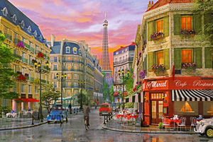 法国巴黎埃菲尔铁塔发财树椴木成人拼图1000片儿童益智玩具礼物