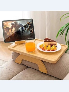 小户型卡沙发茶几可移动小桌子带脚茶台扶手桌板多工能水杯餐桌