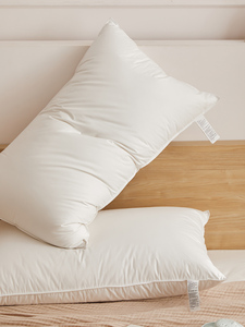 罗兰五星级酒店专用A类90白鸭绒羽绒枕头助睡眠枕芯全棉单人枕芯