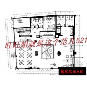 商品房售楼部室内装修设计施工cad图纸（含效果）