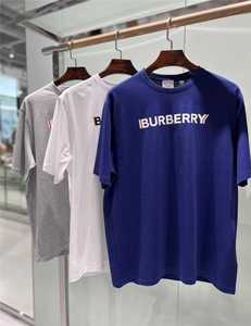 Burberry/巴宝莉 24新款彩色字母拼色印花宽松圆领短袖T恤男女款