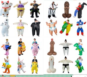 成人恐龙相扑充气衣服万圣节儿童演出服装卡通搞笑胖子人偶道具服