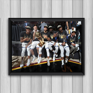 NBA球星周边斯蒂芬·库里实木相框装饰画书房挂画壁画墙贴大海报