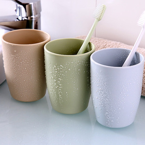 韩国加厚创意漱口杯水杯旅行儿童环保小麦刷牙杯情侣牙刷杯洗漱杯