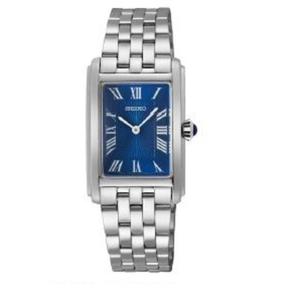 精工Seiko 2024新款时尚商务腕表复古女表方形银色钢带休闲手表