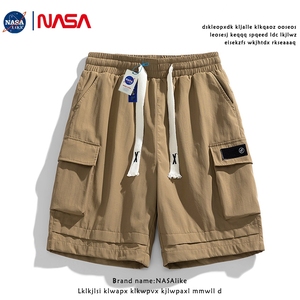 NASA官网联名大码胖子短裤男夏季宽松工装裤男加肥加大休闲五分裤