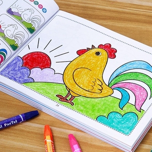 儿童画画本2-3-4岁6幼儿园宝宝图画本绘画启蒙涂鸦填色书涂色绘本