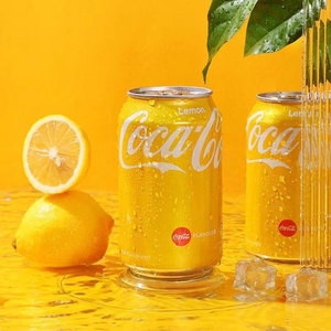 香港进口可乐柠檬味可口可乐黄罐装汽水碳酸饮料气泡饮料港版青柠