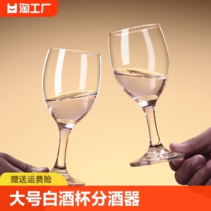 大号白酒杯分酒器套装二两杯高脚杯玻璃红酒杯2两3两杯品酒杯三两