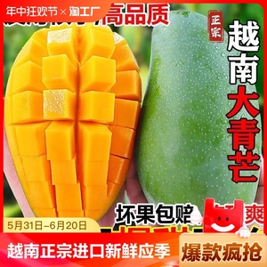 正宗越南大青芒新鲜应季水果金煌芒果进口热带孕妇包邮整箱大果