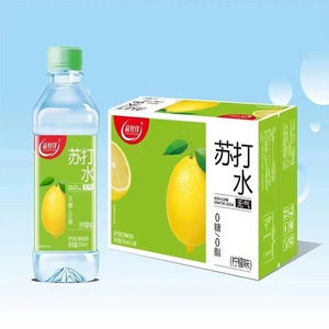 柠檬味蜜桃味苏打水整箱24瓶*350ml弱碱性0脂0卡无汽原味饮料果汁