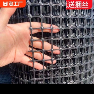 黑色胶网塑料网格养殖网土工格栅网养鸡围栏护栏网防护网阳台停车
