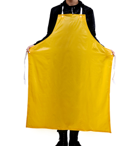 直销加厚黄色防水围裙无袖pvc围裙加厚防污围裙食品厨房防水围裙
