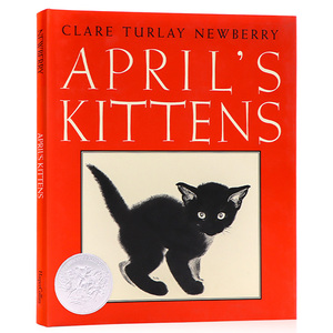 进口英文原版绘本 April's Kittens 四月的小猫凯迪克银奖作品儿童启蒙认知绘本课外阅读图画故事书亲子阅读Clare Turlay Newberry