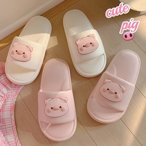 日本代购BM EVA防滑软底洗澡凉拖女夏季学生居家小猪粉色拖鞋ins