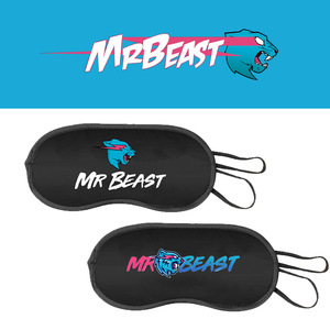 外贸Mr Beast眼罩睡眠透气遮光眼罩潮流时尚印花旅游航空午睡眼罩