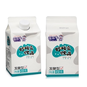 促销花花牛酸奶妙酸乳原味发酵型12盒X458克整箱屋顶包牛奶饮品