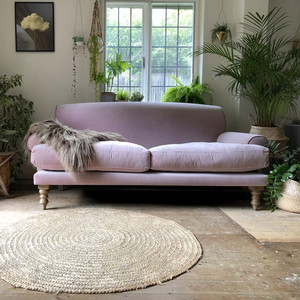 法式轻奢丝绒浅紫色美式简约小户型双人位客厅可拆洗羽绒家用沙发
