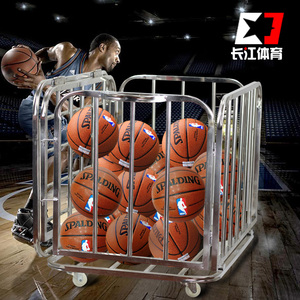 移动式高档篮球推车 折叠式装球车  篮球车 球类不锈钢推车带轮子