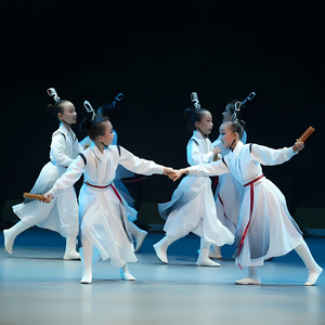 六一儿童汉服演出服壮志少年行国学书童古典舞蹈中国风朗诵表演服
