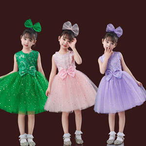 六一儿童演出服合唱服幼儿园中小学生男女童蓬蓬纱裙合唱表演服装