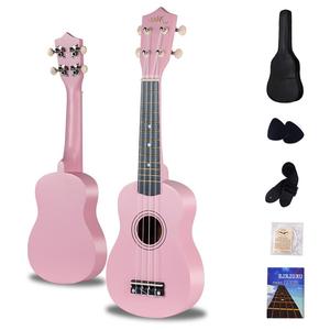 竹霖生ukulele尤克里里乌克丽丽21寸粉色民谣小吉他