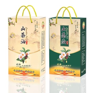 山茶油包装盒礼盒野生山茶油礼盒空盒核桃油芝麻油包装盒包装礼盒