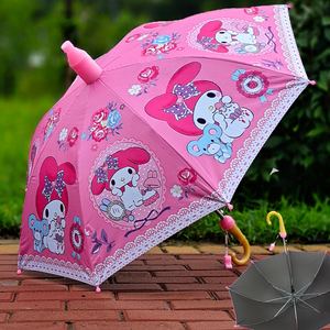 儿童雨伞幼儿园卡通可爱小学生女孩半自动夏季大号晴雨伞黑胶防晒