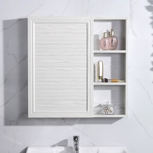 太空铝铝合金隐藏式浴室柜 镜洗脸式置物架厕所防水储物梳妆镜子