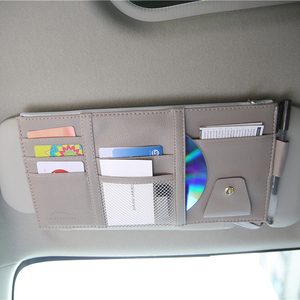 车载遮阳板收纳套车用手机CD包眼镜置物挂袋多卡位汽车驾驶证件夹