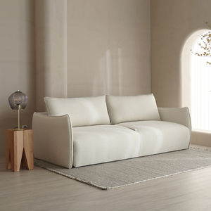 丹麦依诺维绅奶油风沙发马洛萨小户型客厅两用折叠多功能沙发床