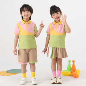 幼儿园园服夏装运动班服一年级校服套装小学生夏季短袖毕业照服装