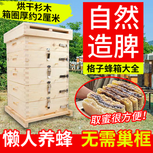2CM加厚中蜂蜂箱全套格子蜂箱杉木板隔板带纱盖标准蜂箱养蜂专用
