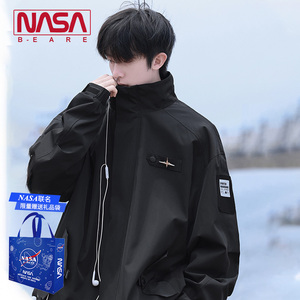 NASA联名外套男春秋季高级感男装轻熟风冲锋衣2024新款男款夹克衫