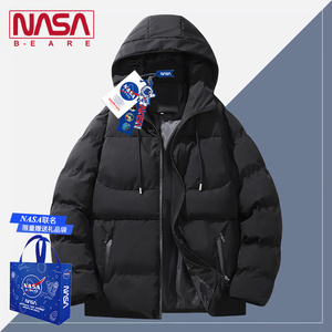 NASA联名轻薄短款羽绒棉服男女冬季潮牌情侣面包服棉衣防寒服外套