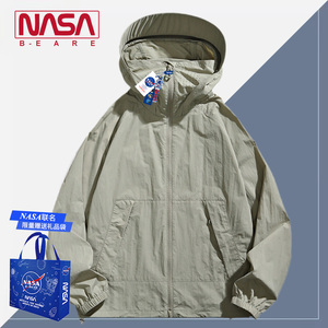 NASA联名美式薄款防晒服男夏季防紫外线冲锋衣机能风露营遮阳外套