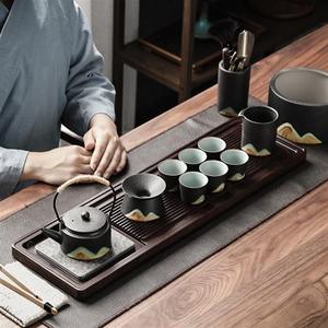 日式茶具套装家用简约现代客厅办公室茶壶茶杯茶盘整套高端 大山