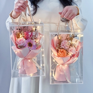 母亲节礼品创意礼物向日葵康乃馨仿真花束礼盒送女生朋友妈妈玫瑰