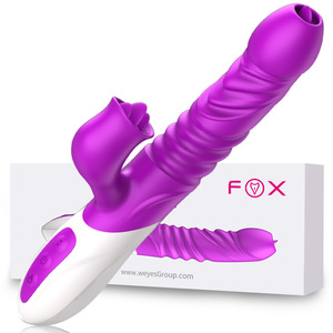 FOX探奇T10震动棒 女用舌舔伸缩G点按摩加温自慰器成人情趣性用品