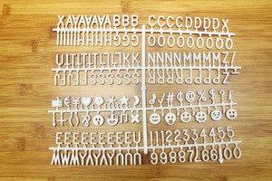 毛毡板字母留言板英文字母板毛毡塑料字母 0.75英寸170小