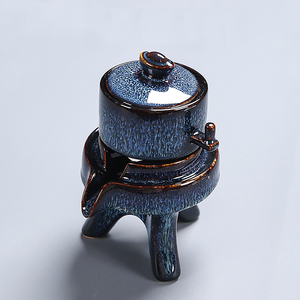 窑变蓝盏自动泡茶器防烫懒人泡茶神器陶瓷茶具单品功夫茶杯家用