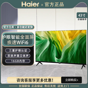 海尔 43H5 43英寸智能护眼wifi网络小彩电平板液晶电视机老人家用