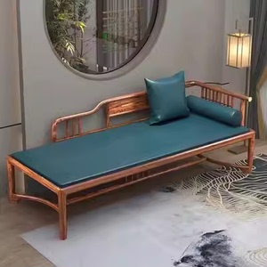 新中式乌金木实木贵妃椅美人榻躺椅卧室单人沙发轻奢小户型床塌