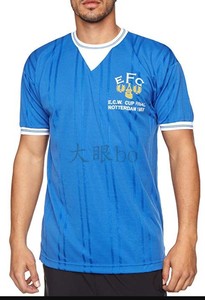 经典复古英格超埃弗爱华顿1985足球衣服Everton好评如潮速干暗纹